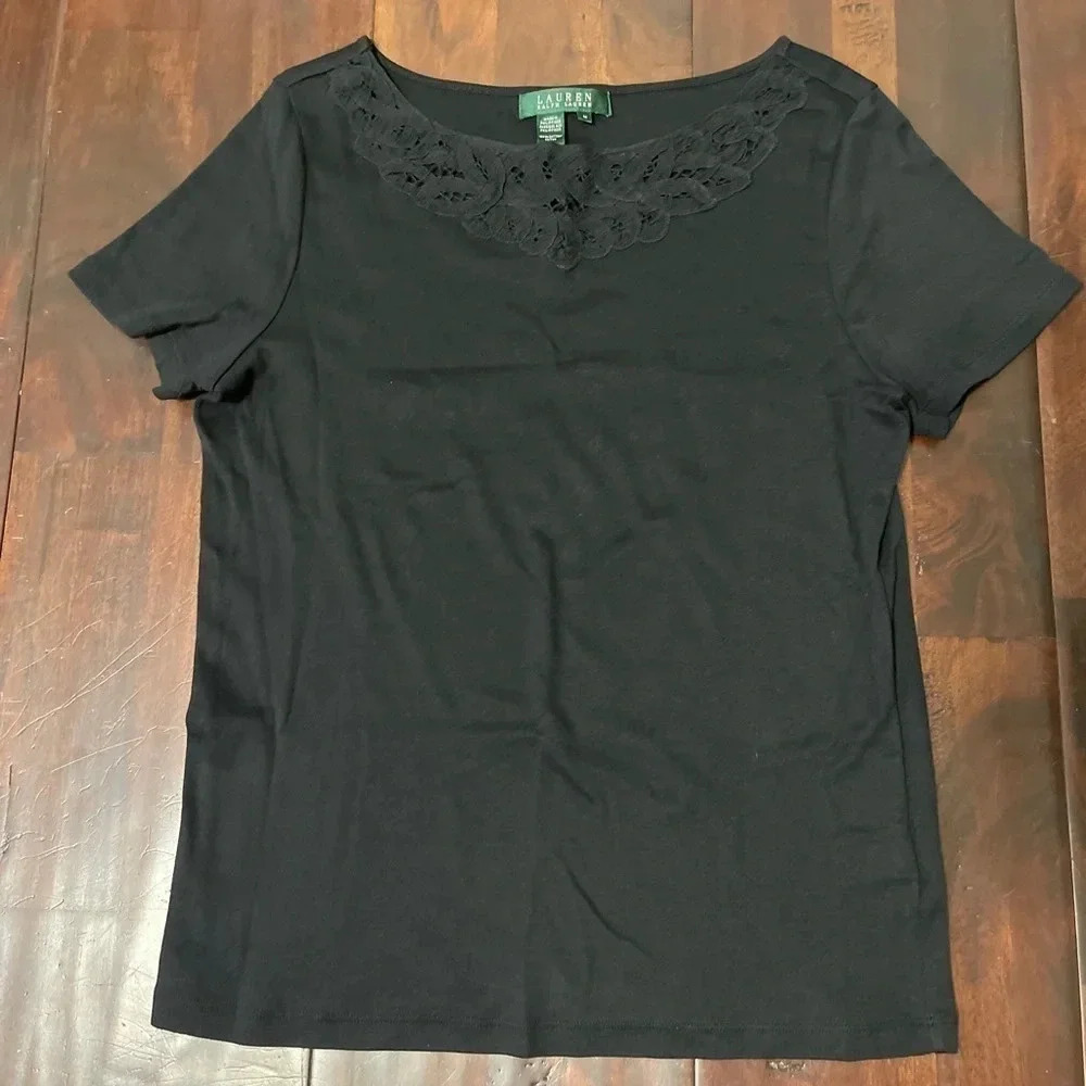 Lauren‎ Ralph Lauren black shirt size medium